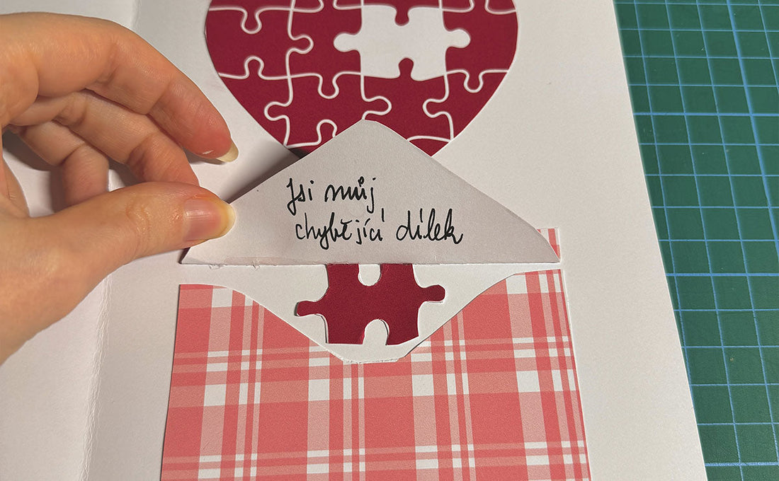 DIY Valentýnské přáníčko: Jsi můj chybějící dílek
