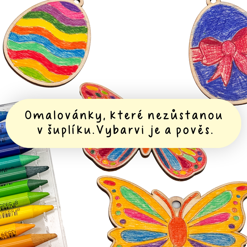 Dřevěné omalovánky