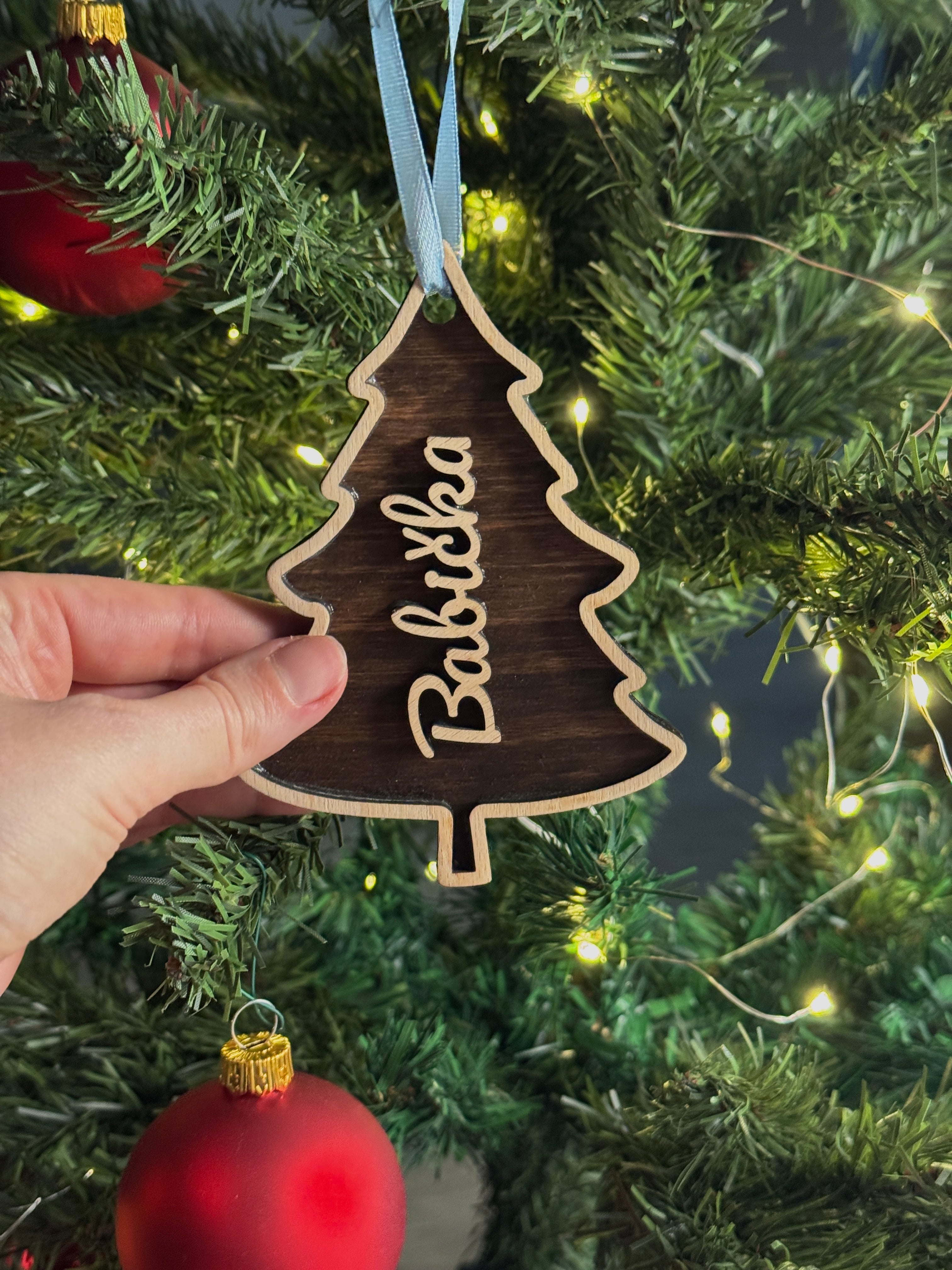 Dřevěná vánoční ozdoba – Babička