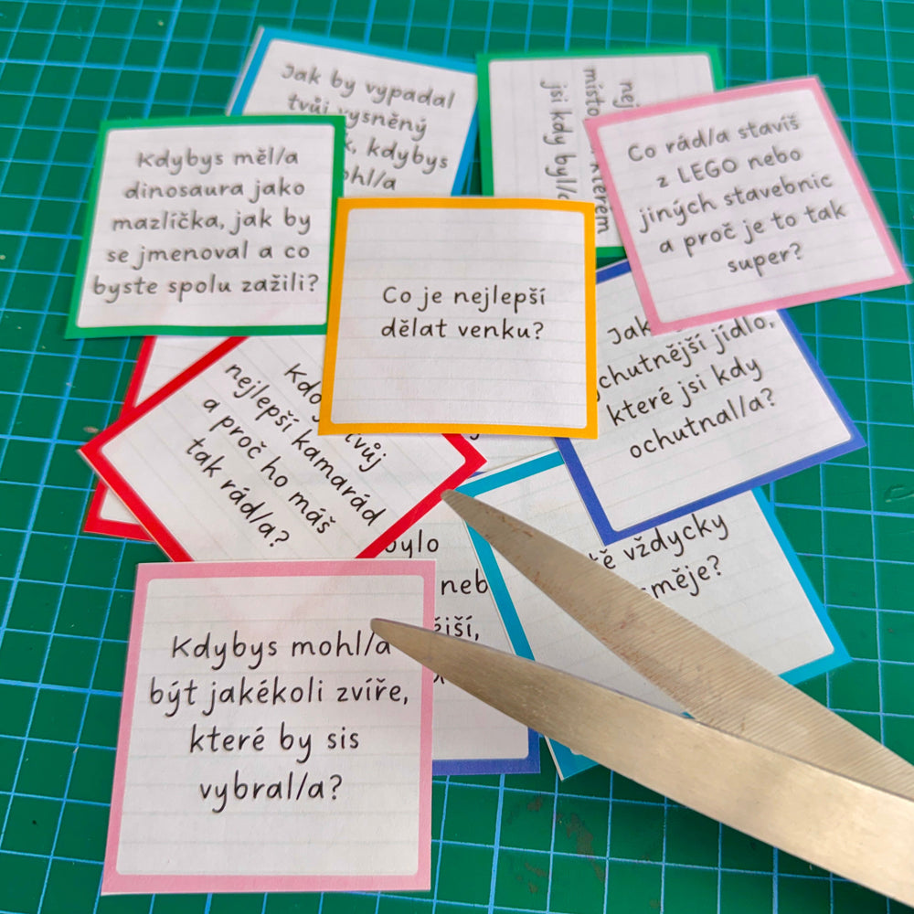 Konverzační kartičky s otázkami pro děti K TISKU
