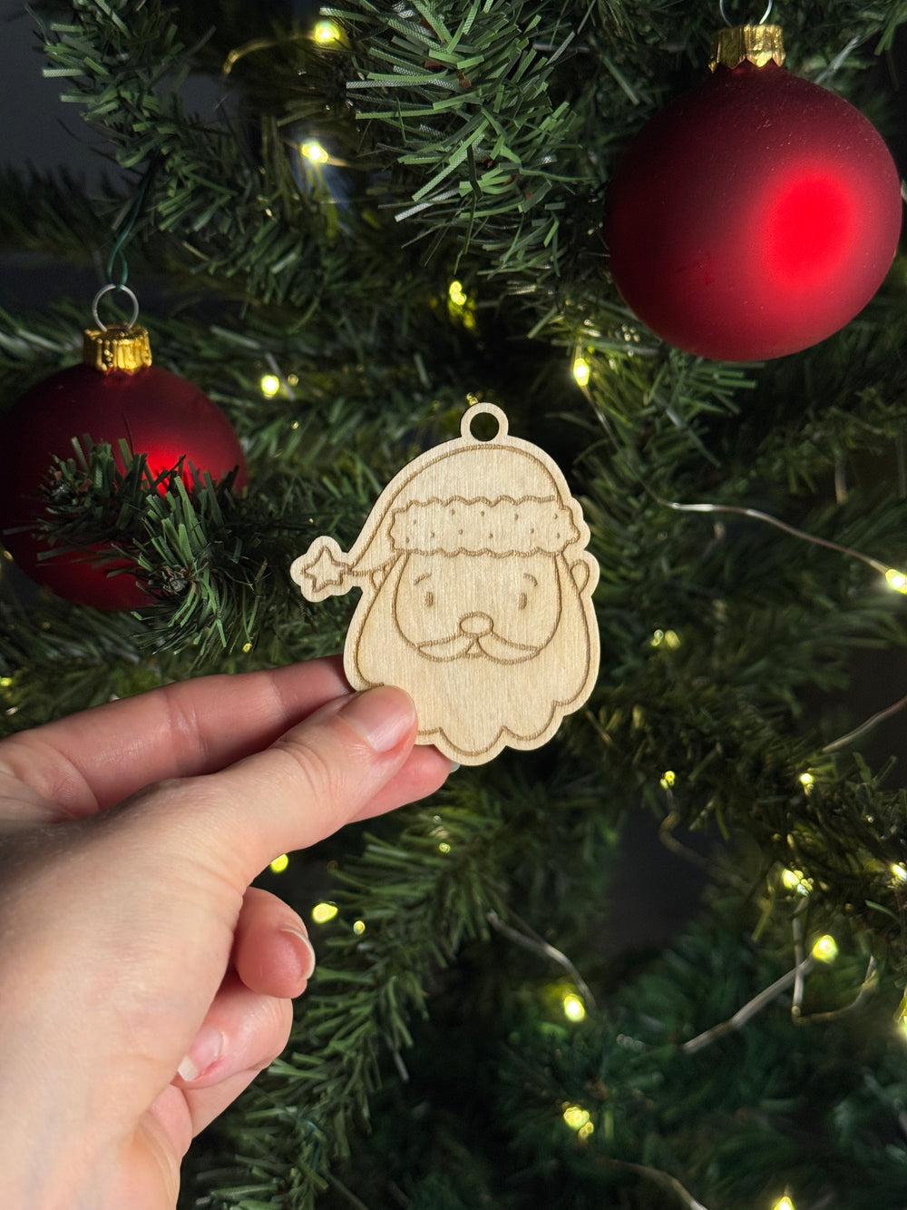 Dřevěná vánoční ozdoba – Santa