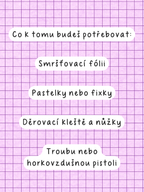Předlohy na smršťovací fólii – Květinová sada