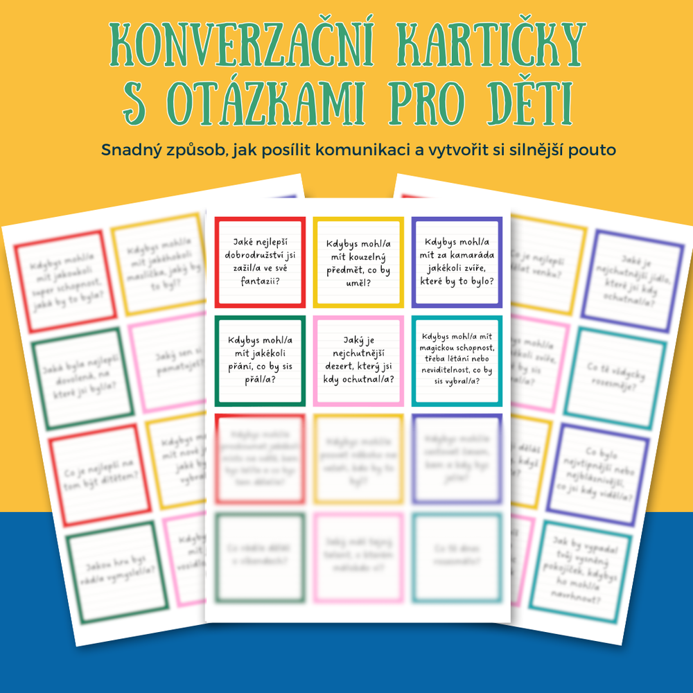 Konverzační kartičky s otázkami pro děti K TISKU