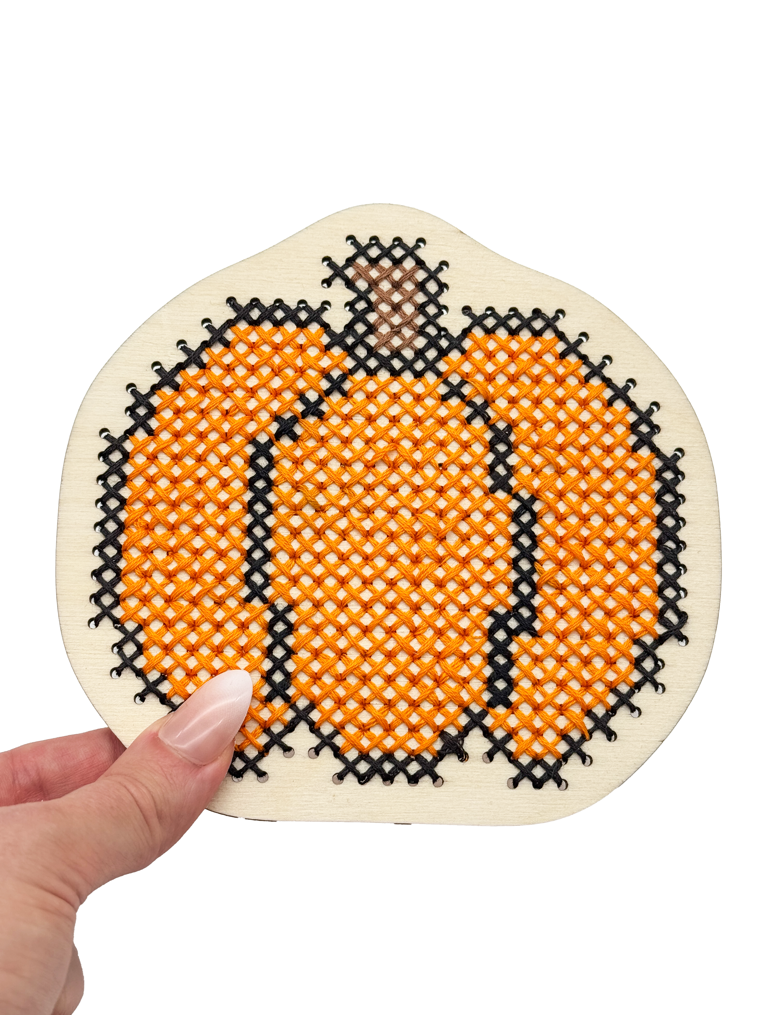 Dřevěná šablona na vyšívání – Dýně