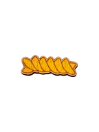Dřevěná brož – Těstovina Fusilli