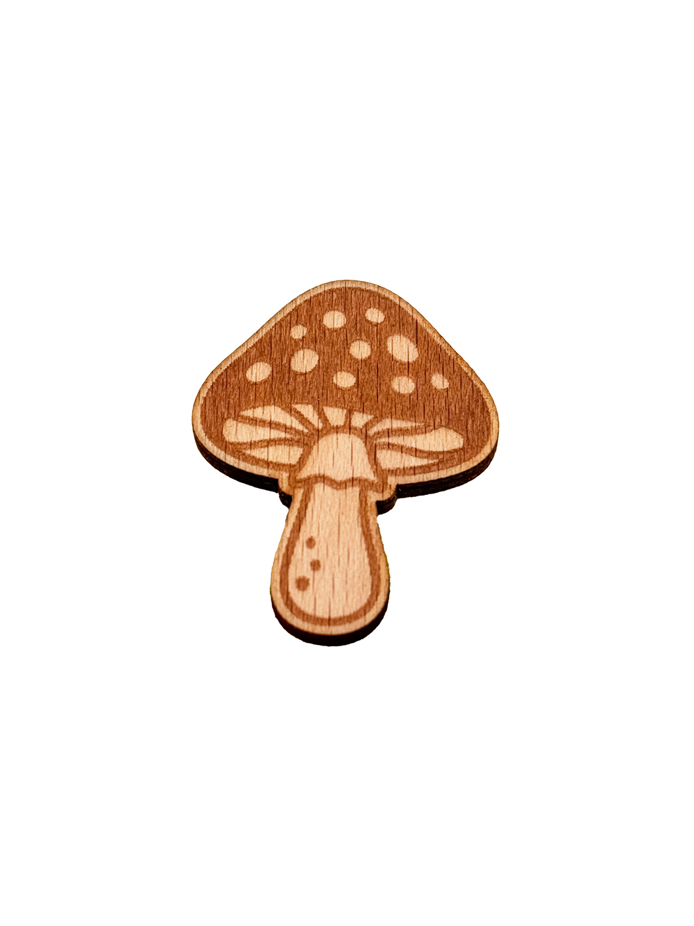 Dřevěná brož – Muchomůrka