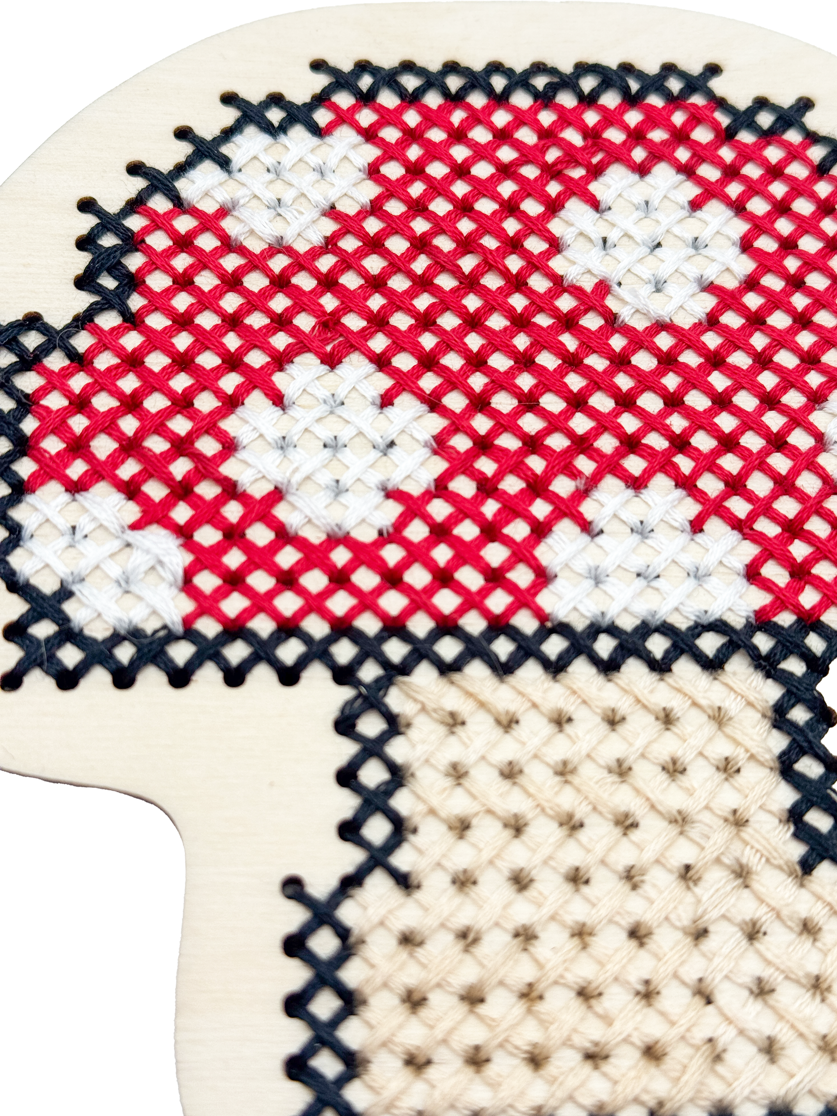 Dřevěná šablona na vyšívání – Houba