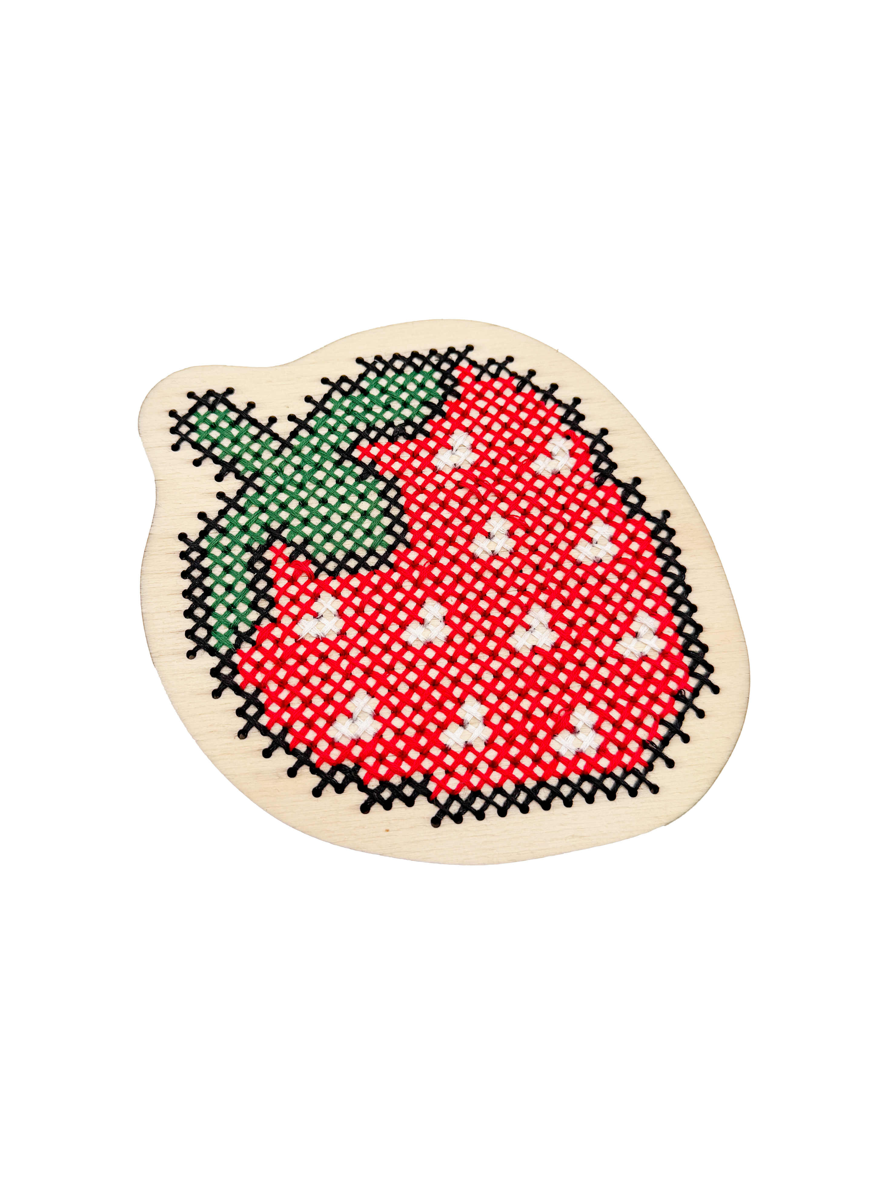 Dřevěná šablona na vyšívání – Jahoda