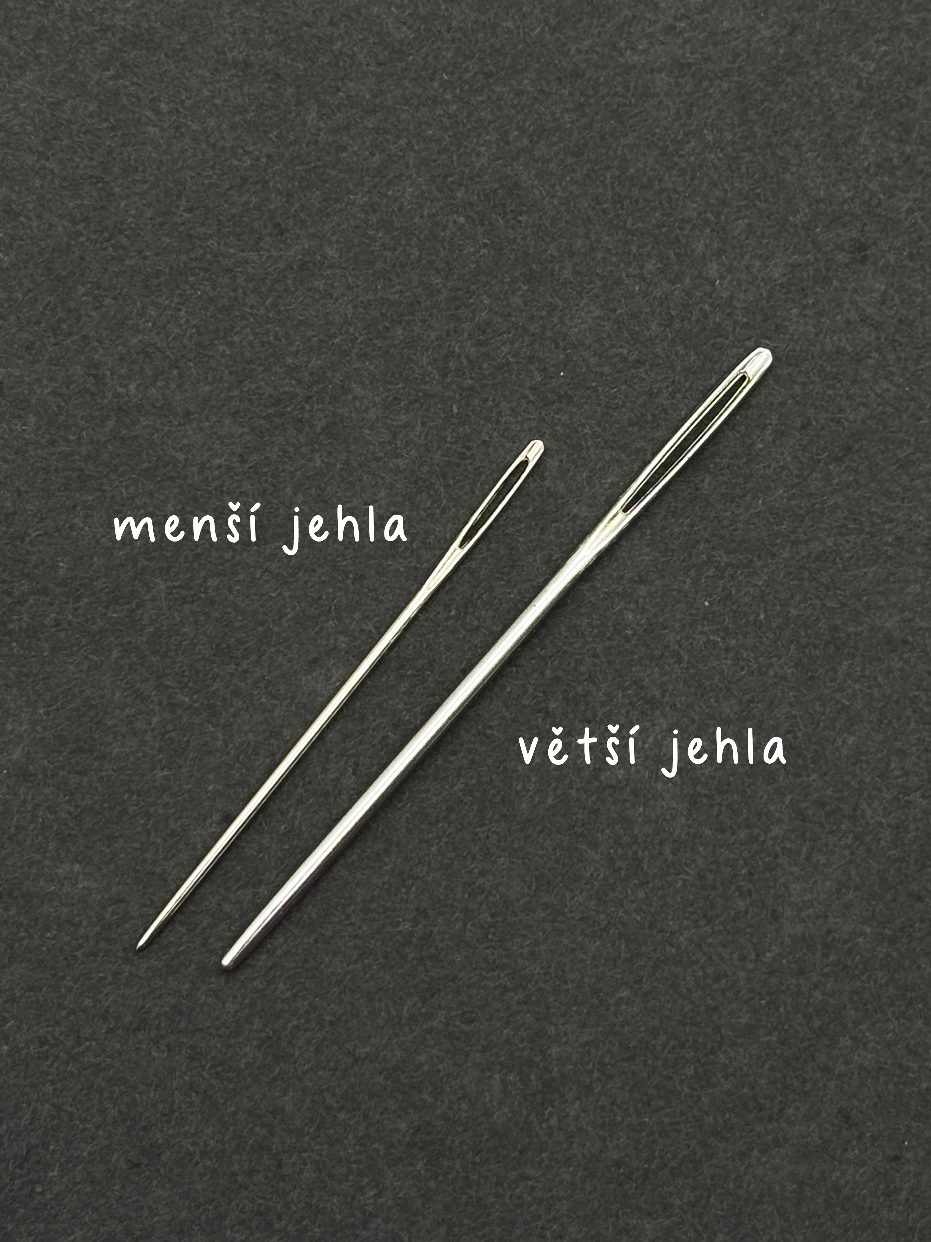 Vyšívací jehla tupá menší