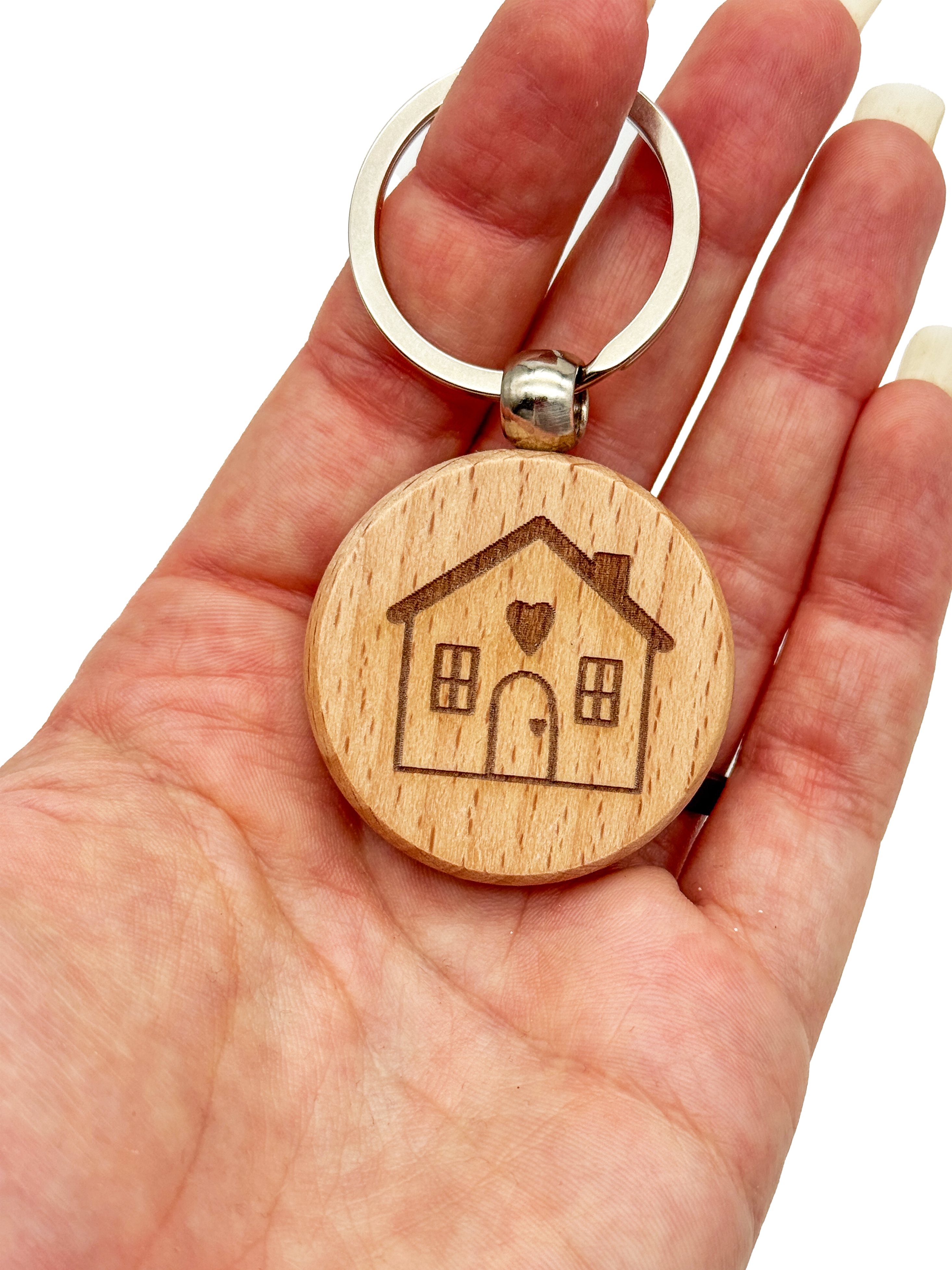 Dřevěná klíčenka – Domeček