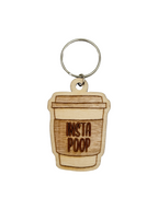 Dřevěná klíčenka – Insta Poop