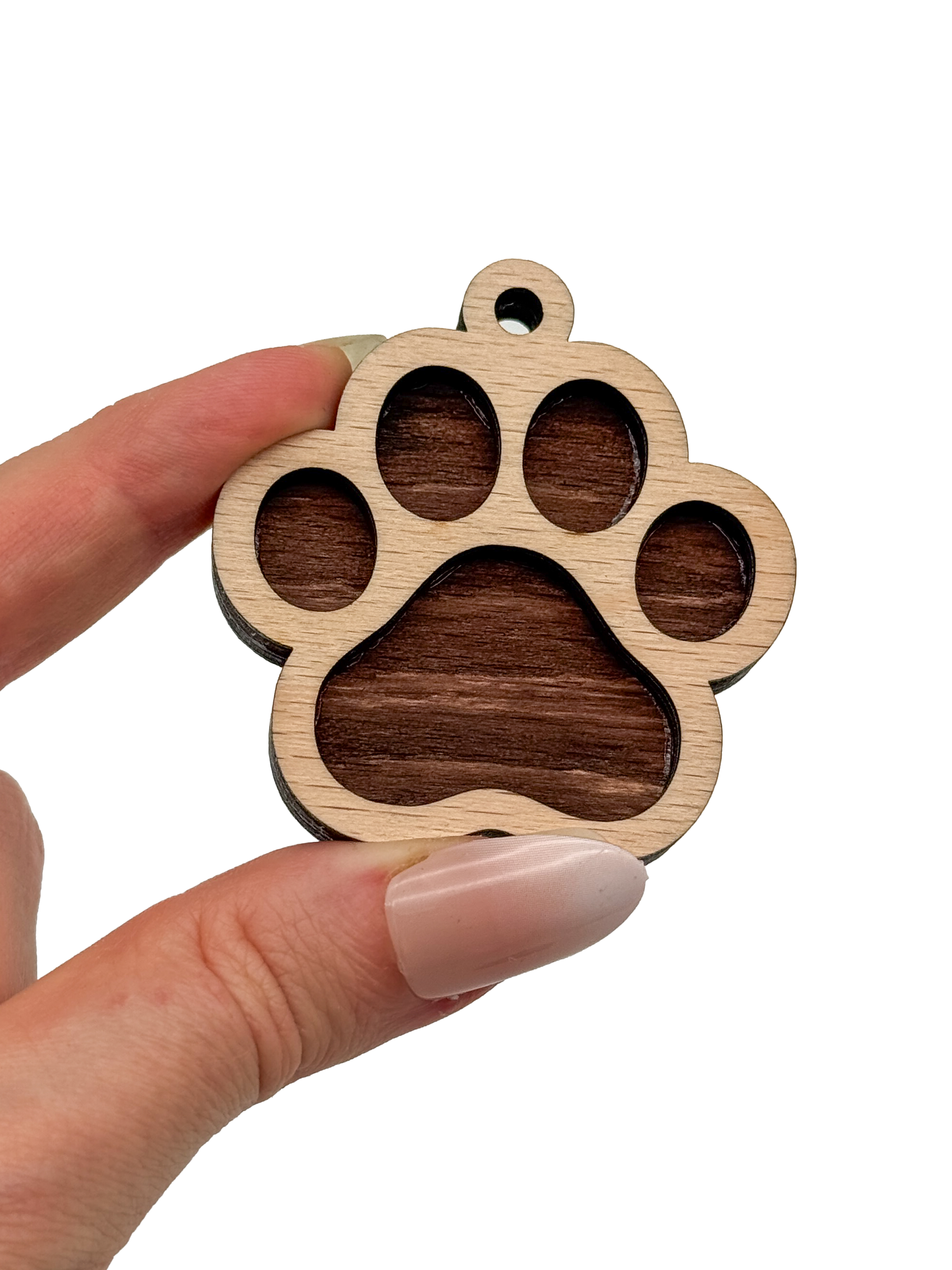 Dřevěná vánoční ozdoba – Kočičí tlapka menší