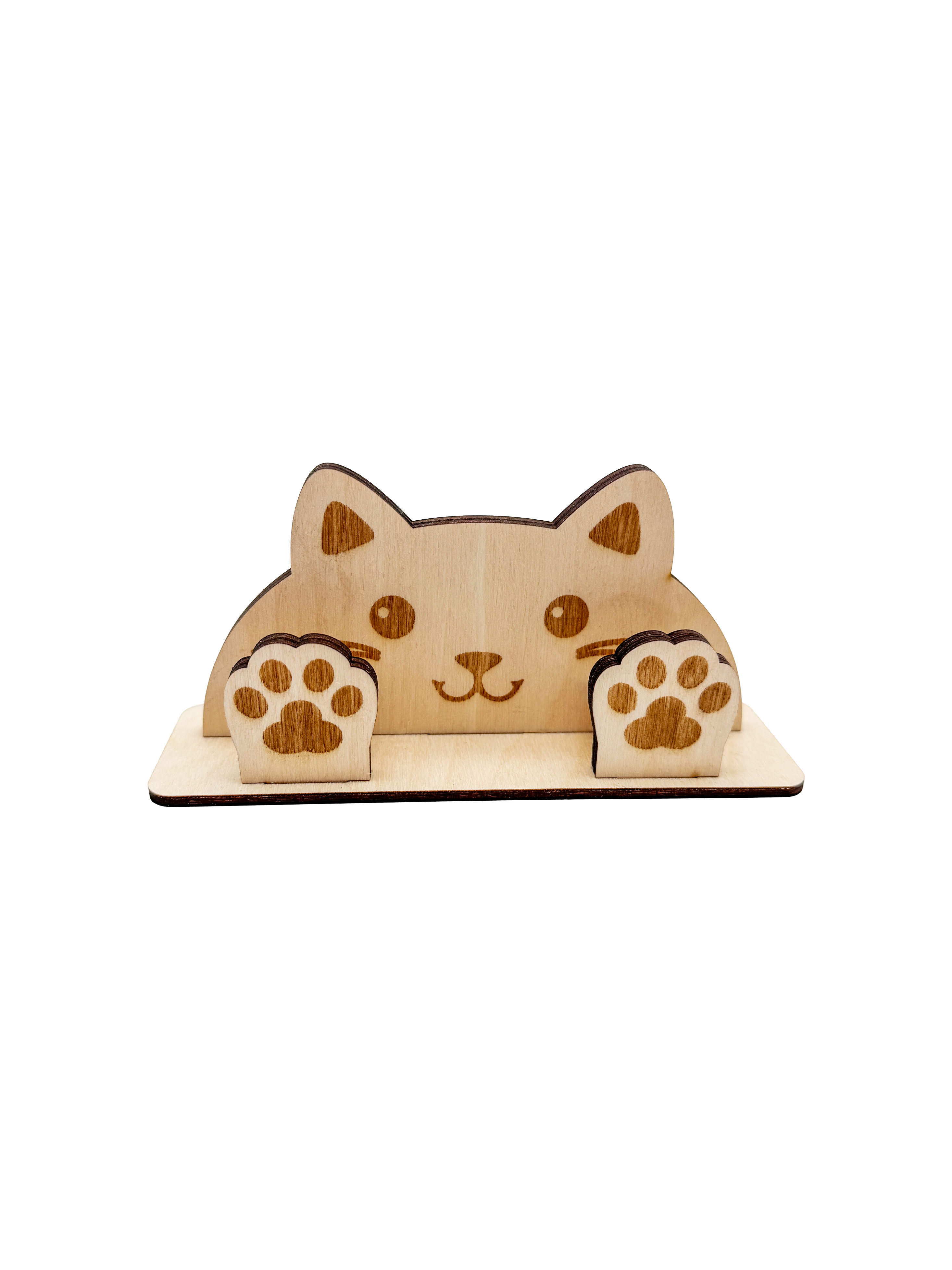 Dřevěný stojánek na brýle – Kočka