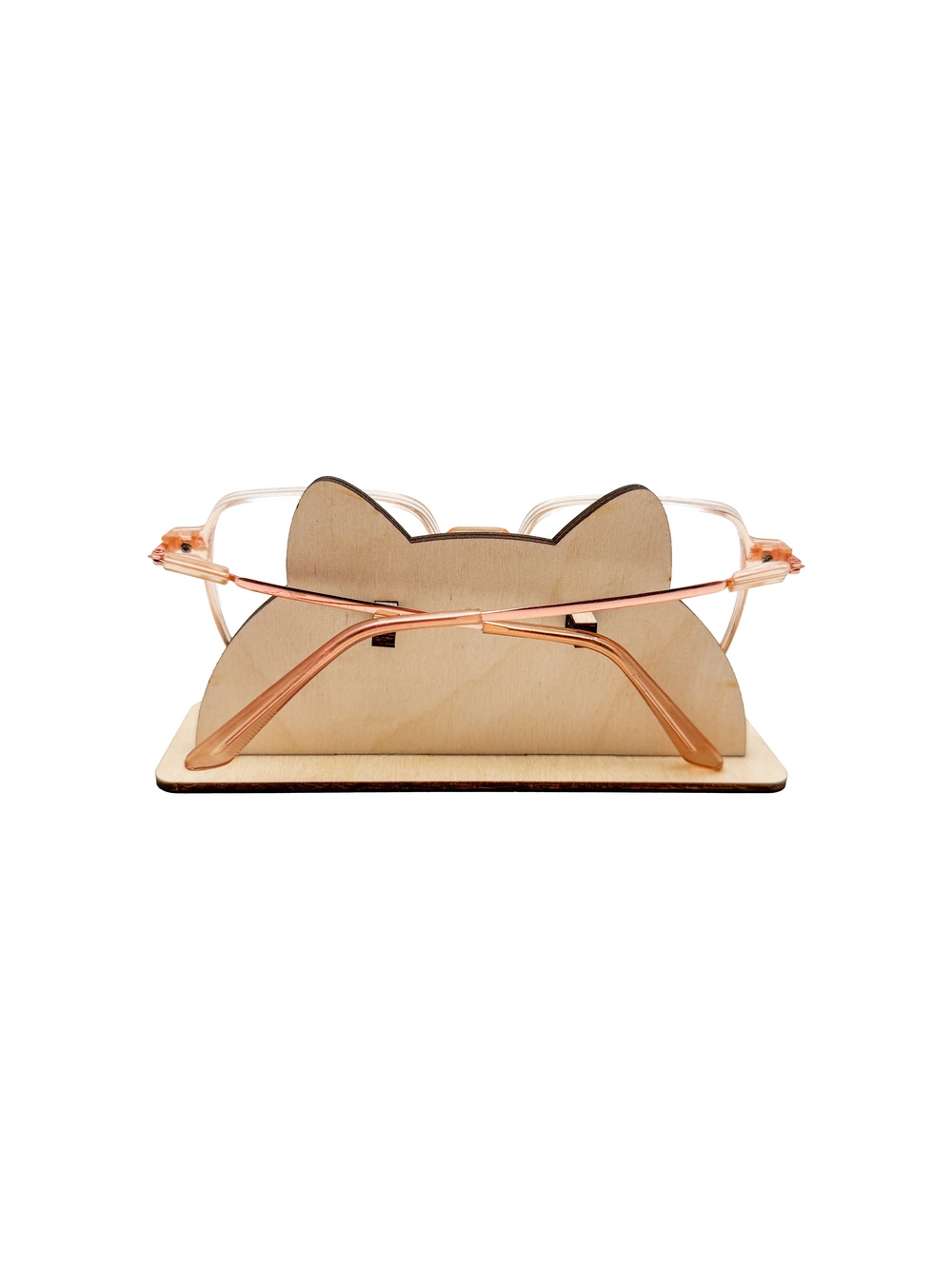 Dřevěný stojánek na brýle – Kočka