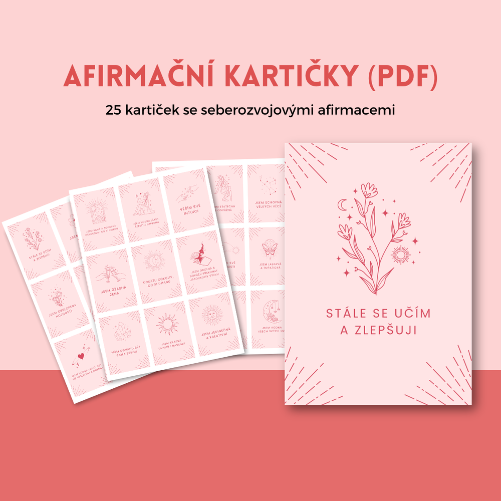 25 Afirmačních kartiček K TISKU