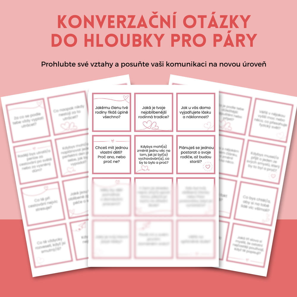 Konverzační otázky do hloubky pro páry K TISKU