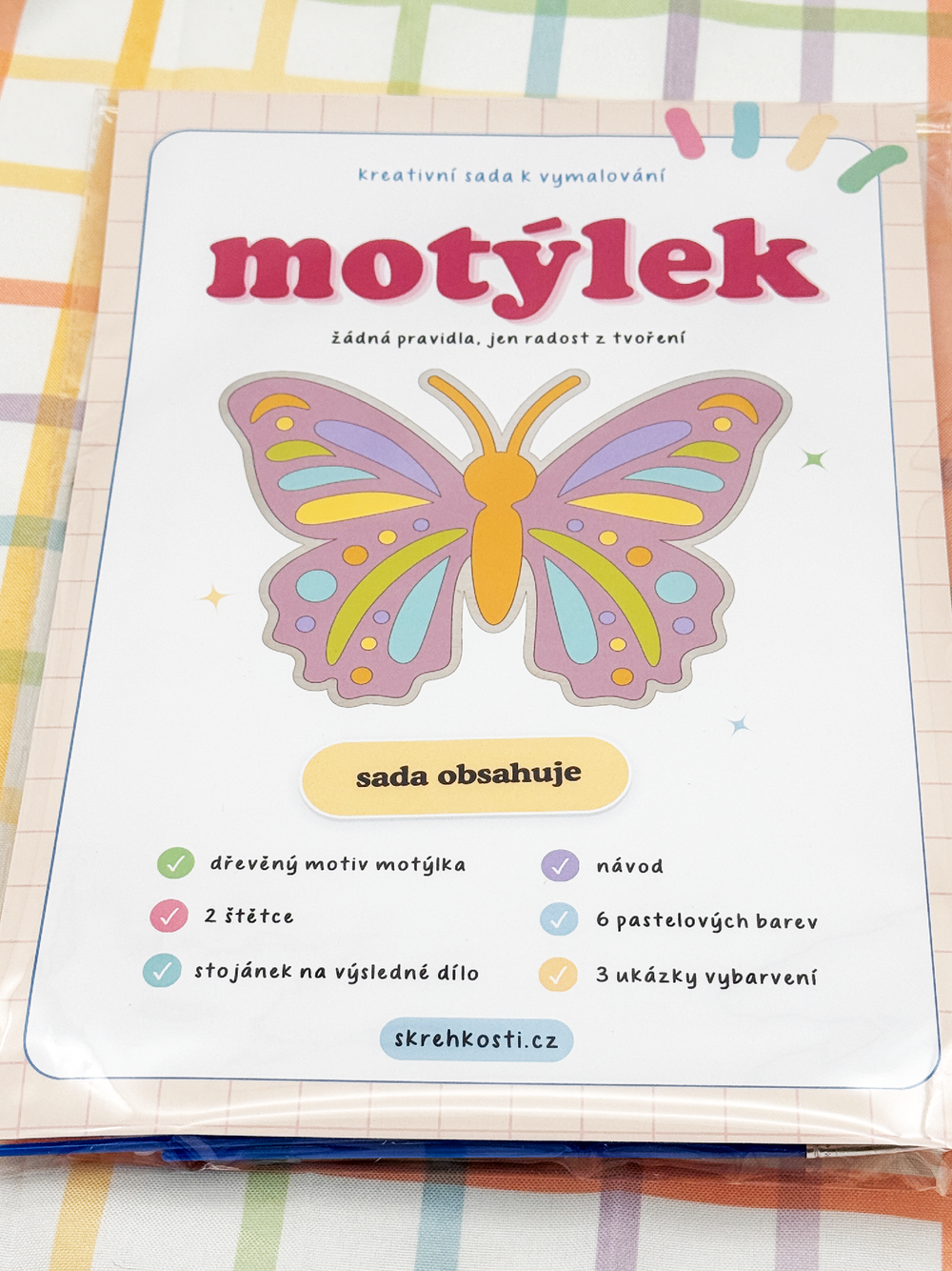 Kreativní sada k vybarvení – Motýlek