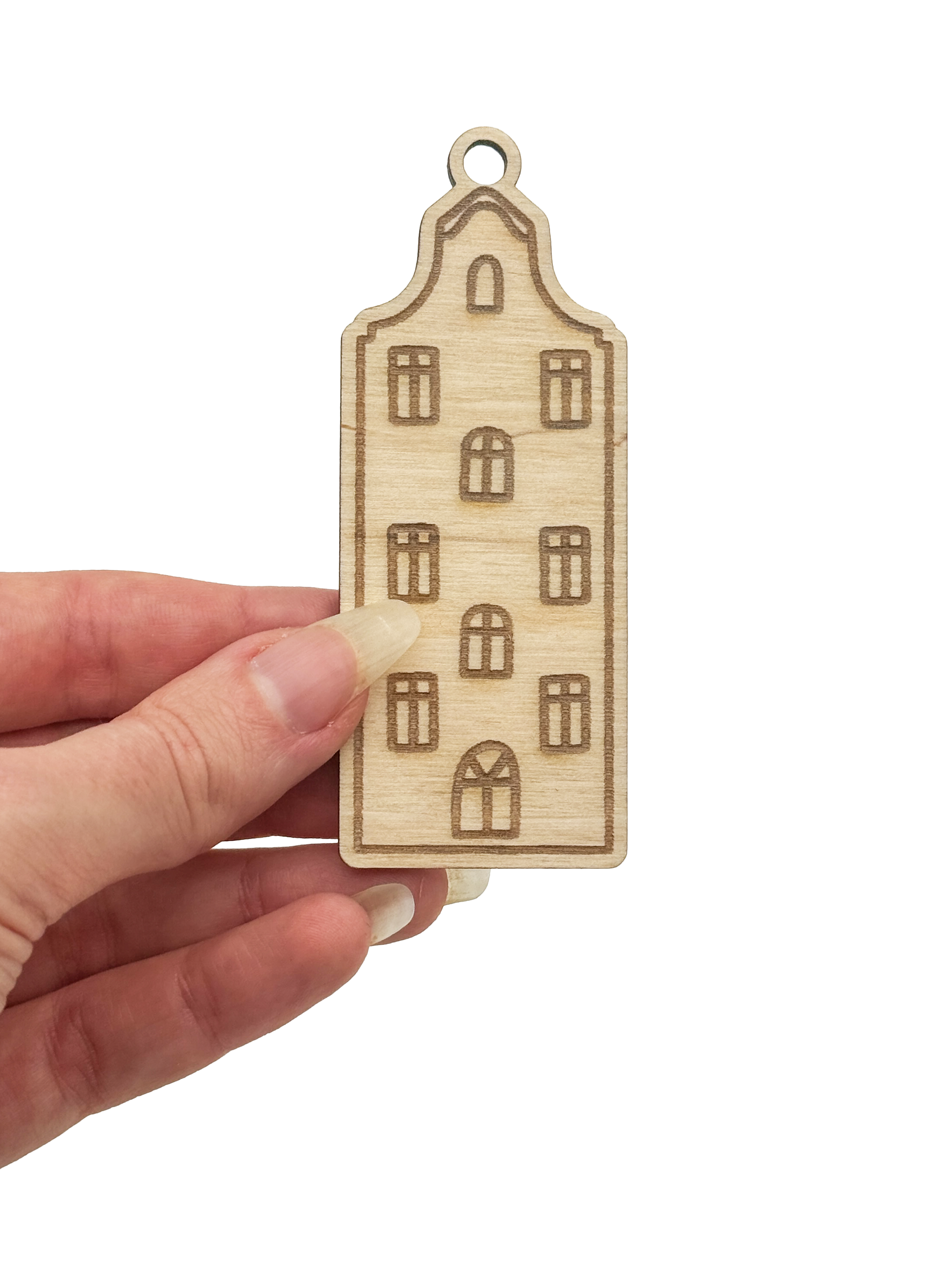 Dřevěná vánoční ozdoba – Domeček 2