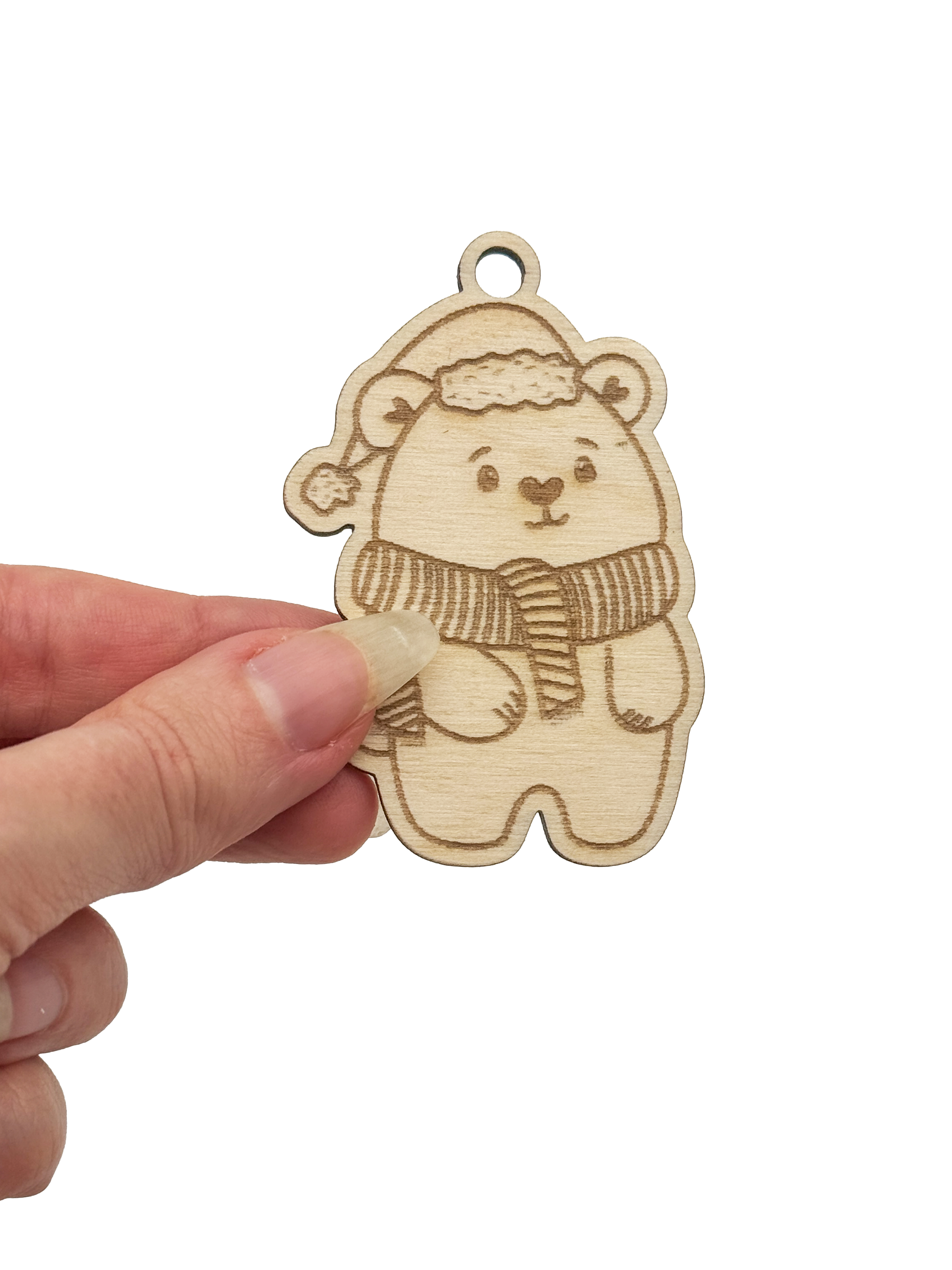 Dřevěná vánoční ozdoba – Medvídek