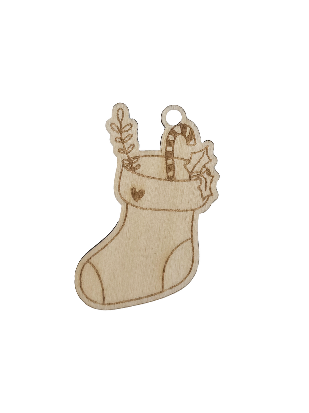 Dřevěná vánoční ozdoba – Punčocha