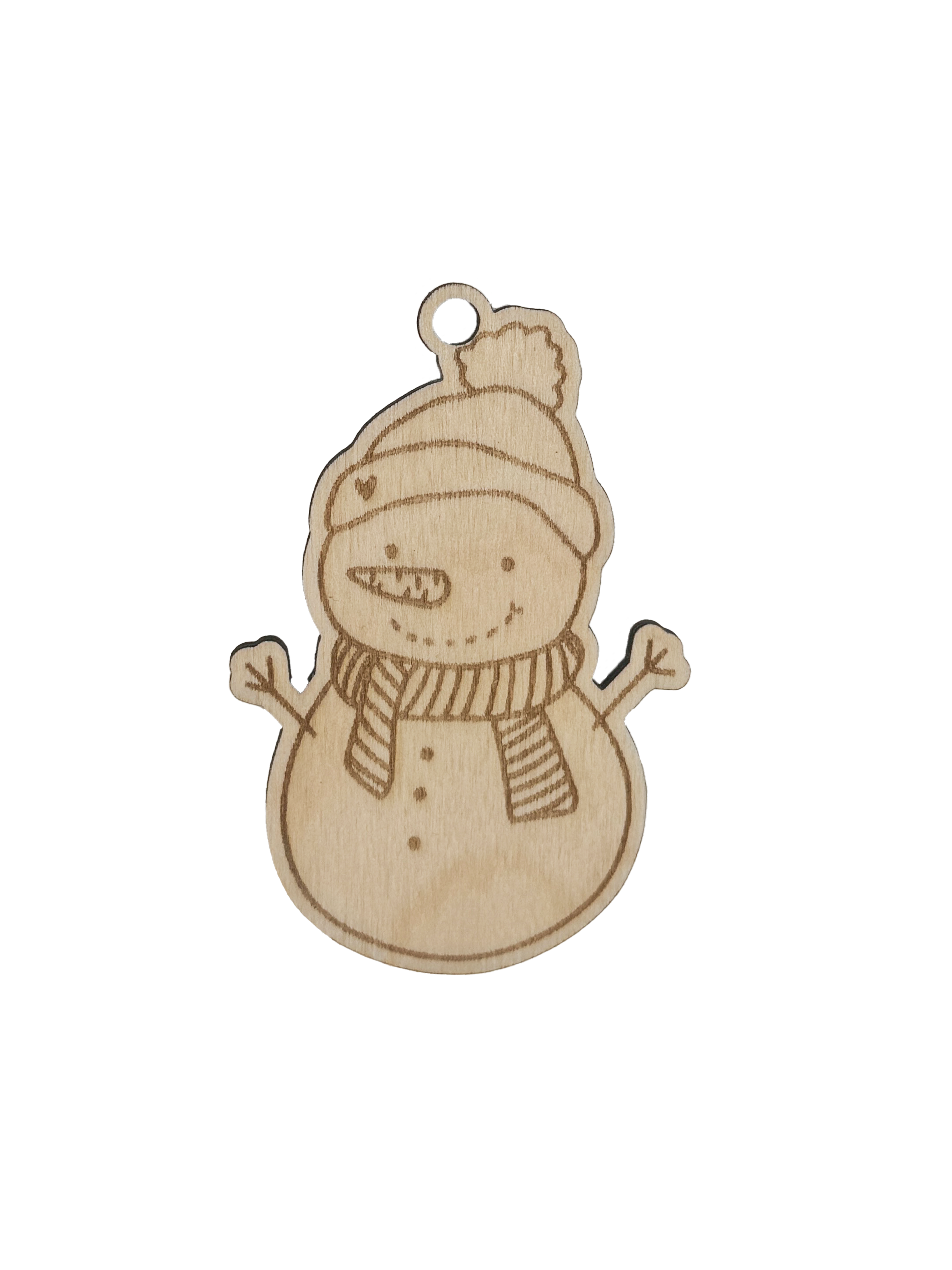 Dřevěná vánoční ozdoba – Sněhulák