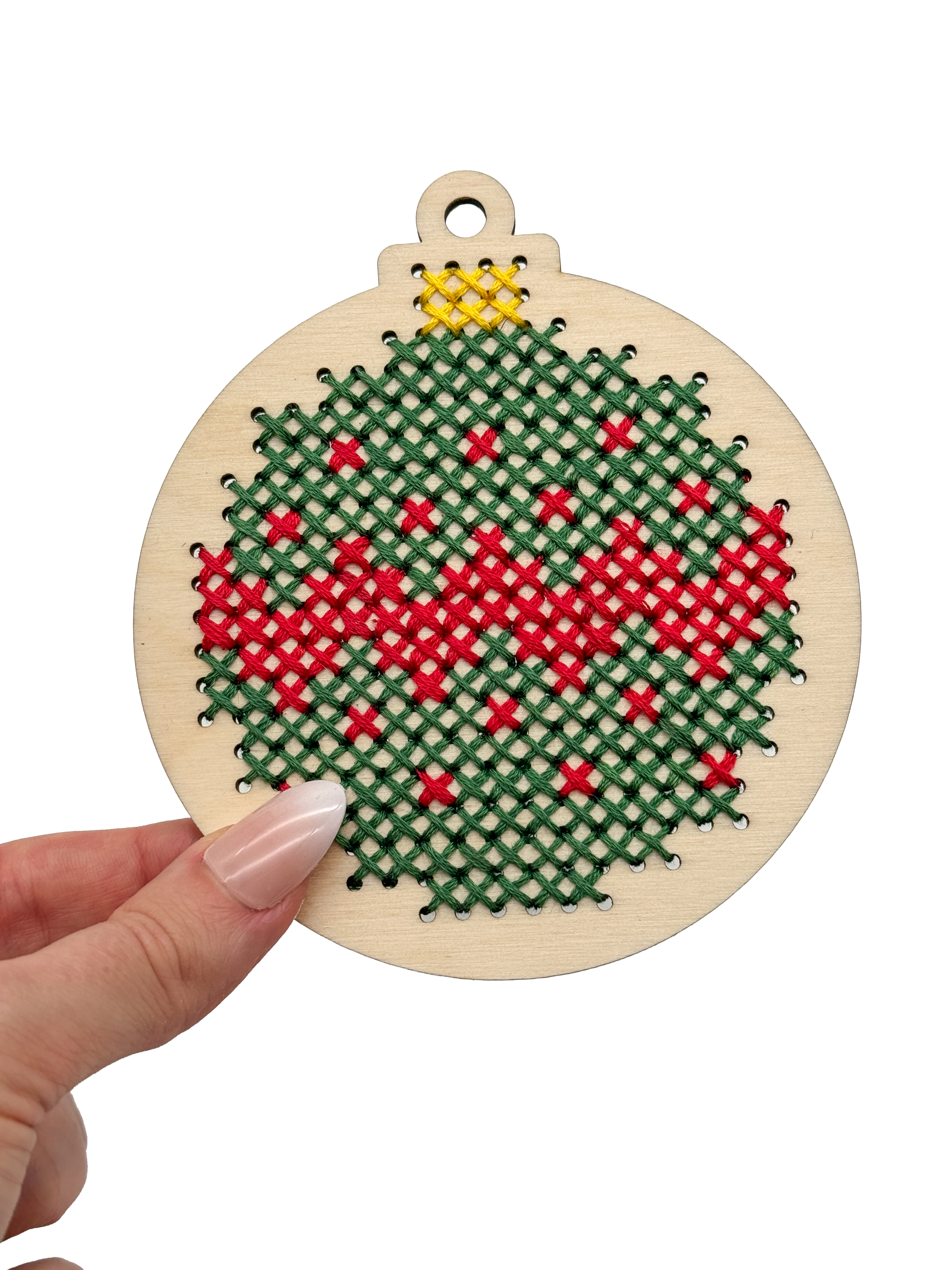 Dřevěná šablona na vyšívání – Baňka 2