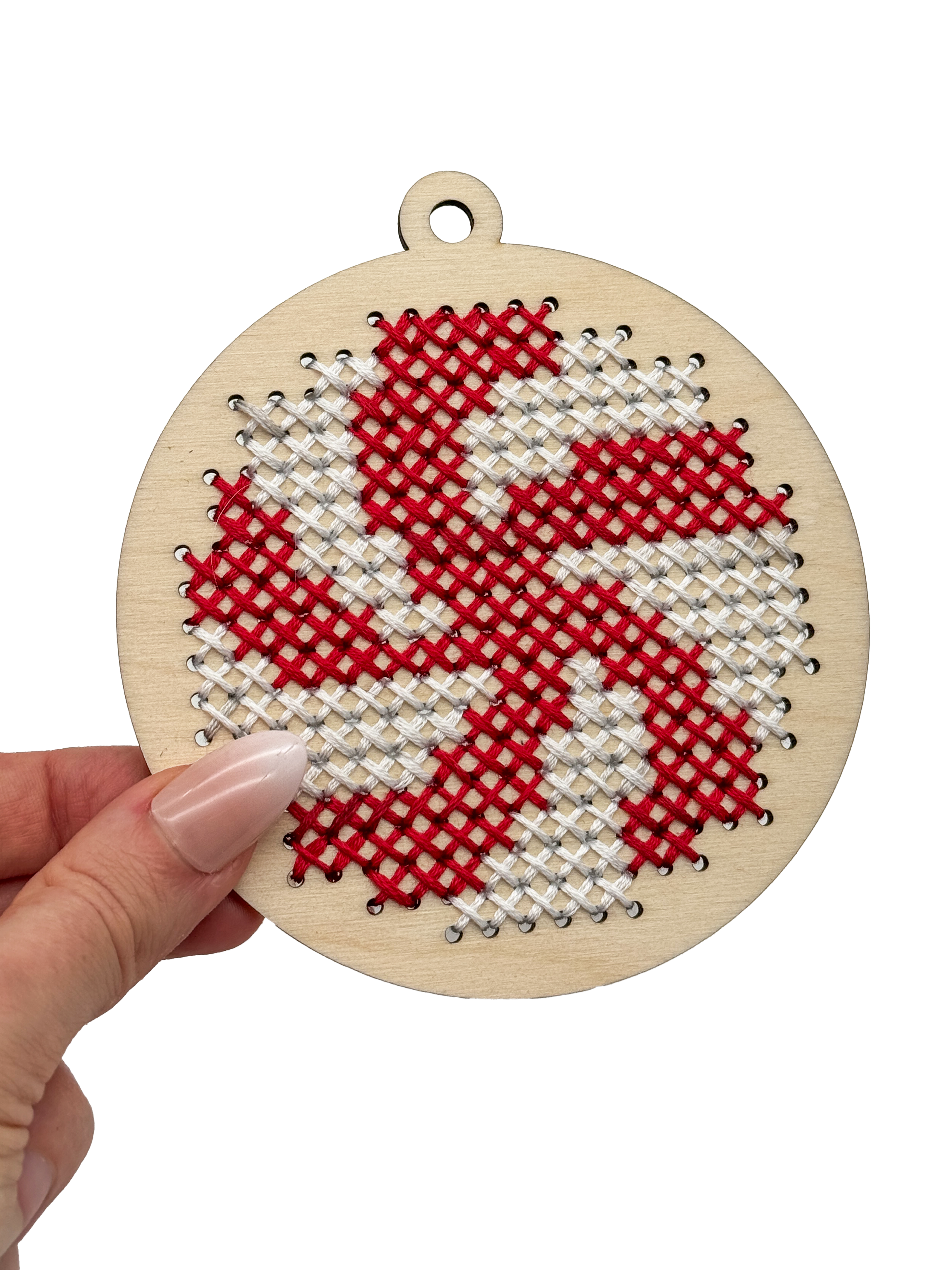 Dřevěná šablona na vyšívání – Baňka 1