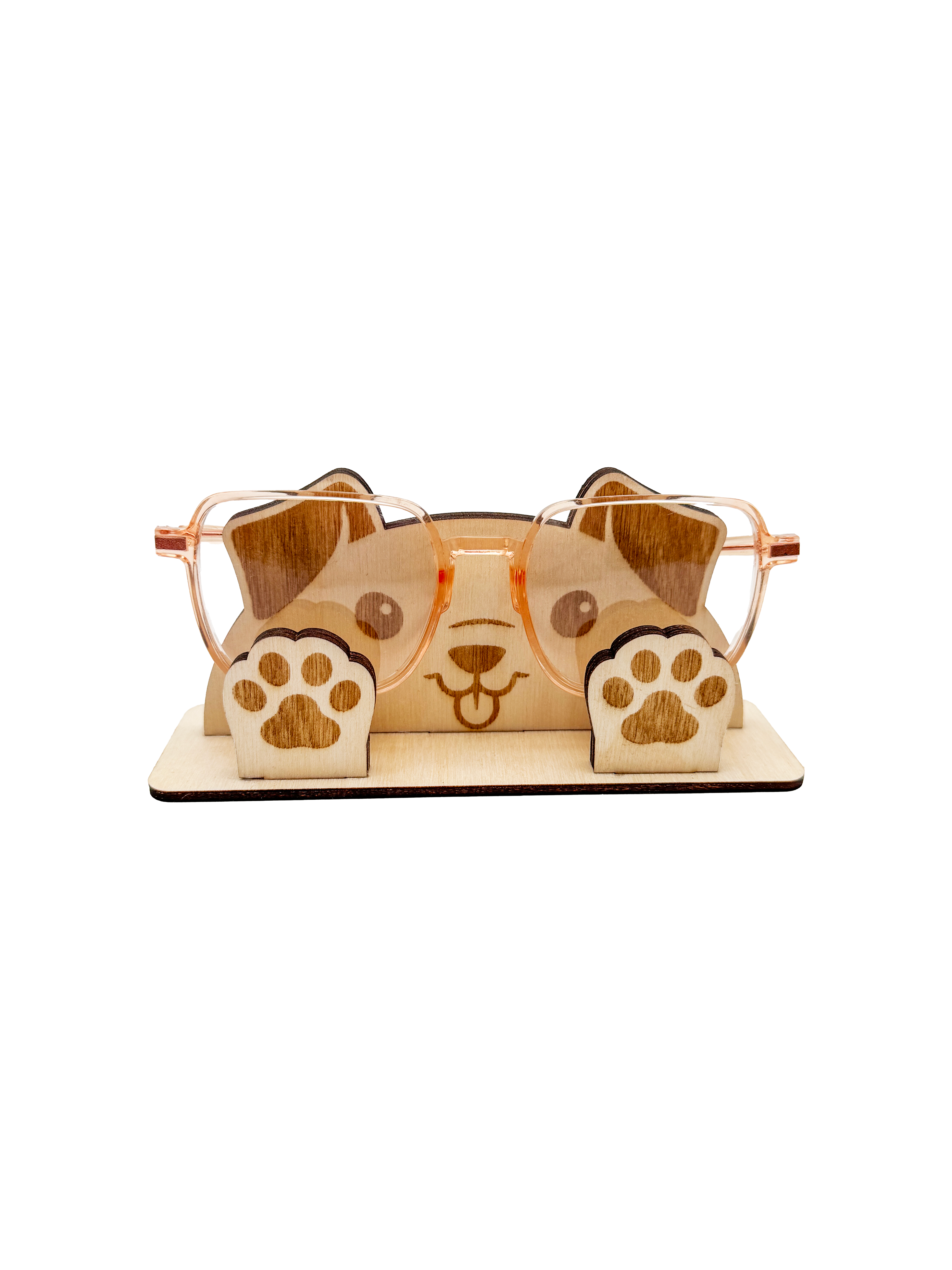 Dřevěný stojánek na brýle – Pes