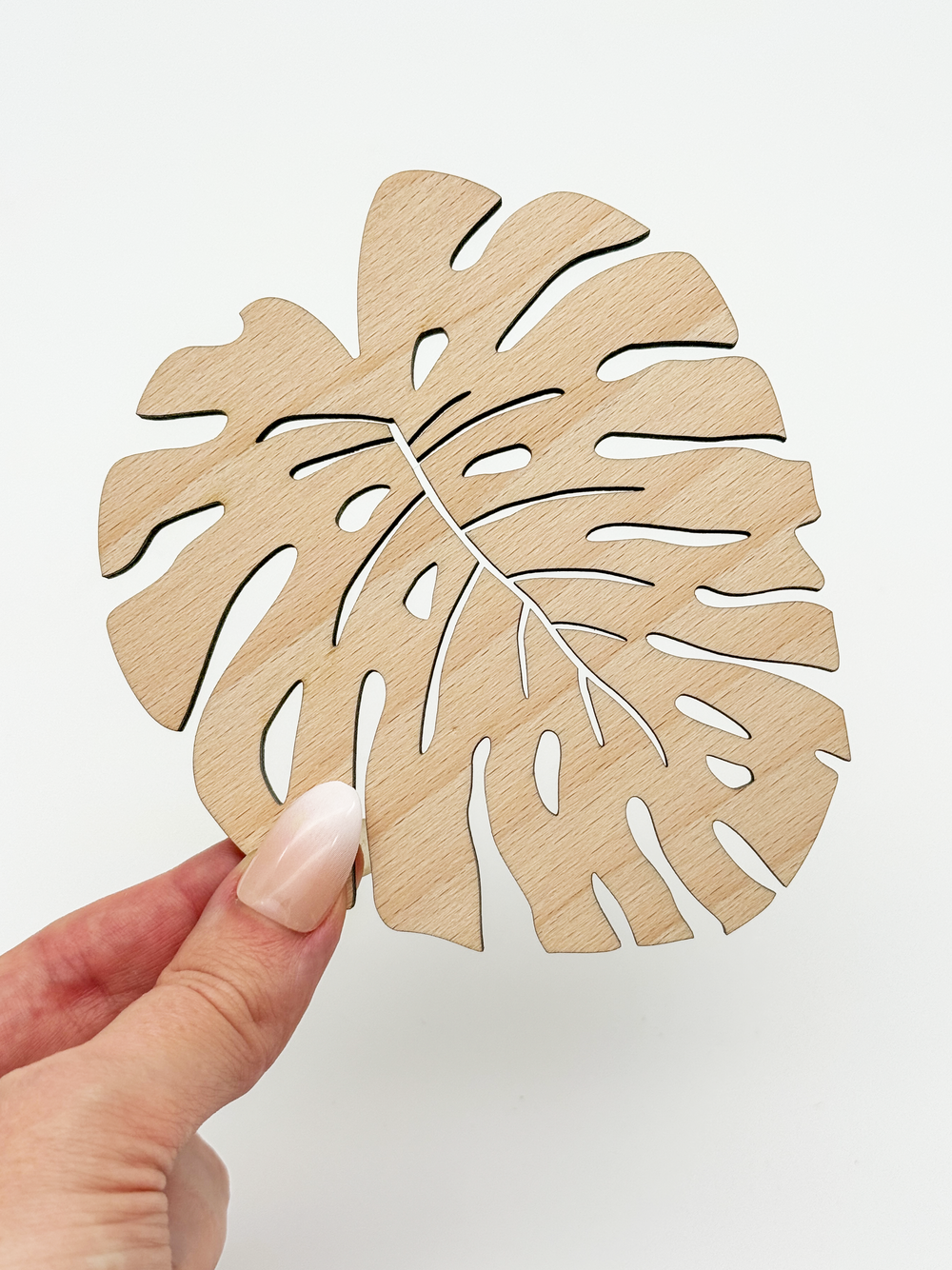 Dřevěný podtácek – Monstera