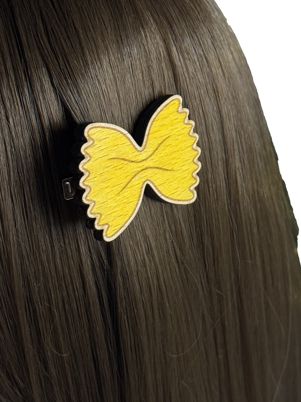 Dřevěná sponka do vlasů – Těstovina Farfalle