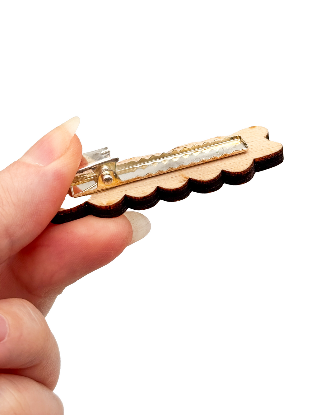 Dřevěná sponka do vlasů – Těstovina Fusilli