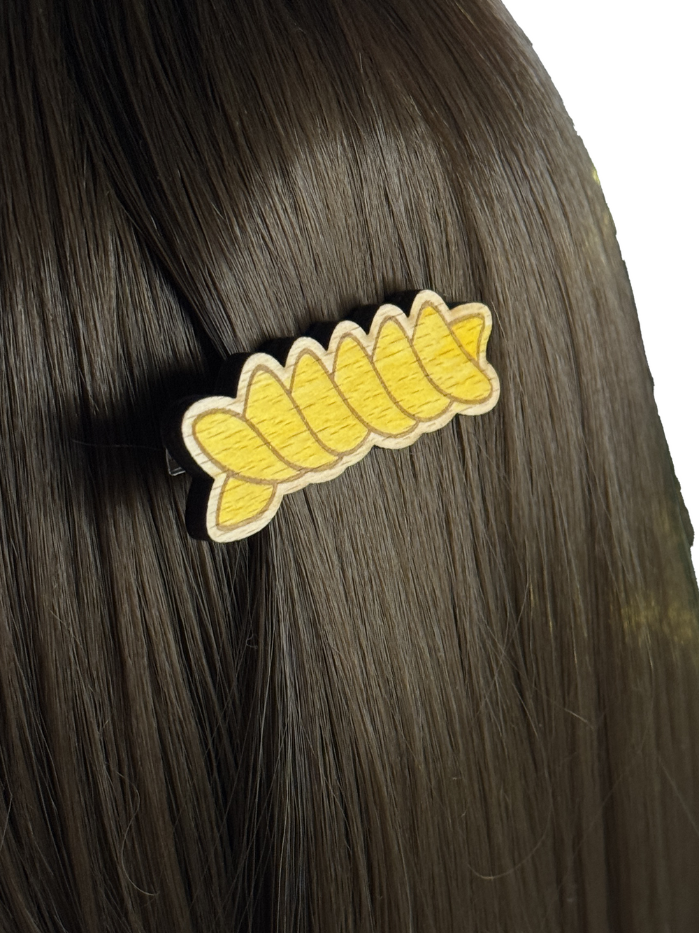 Dřevěná sponka do vlasů – Těstovina Fusilli