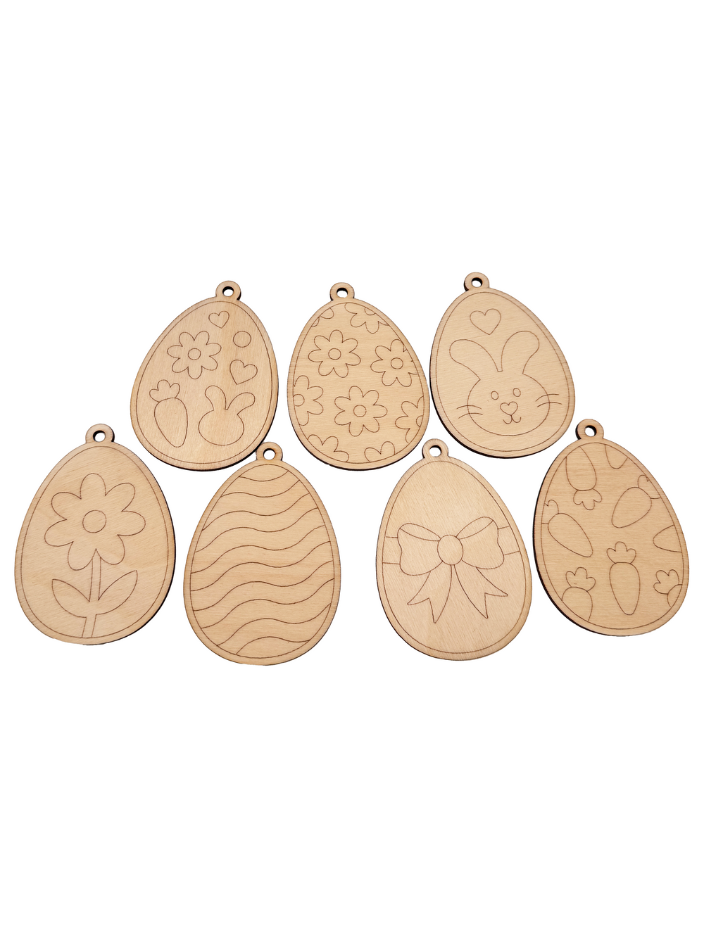 Dřevěné ozdoby k dotvoření – Velikonoční vajíčka