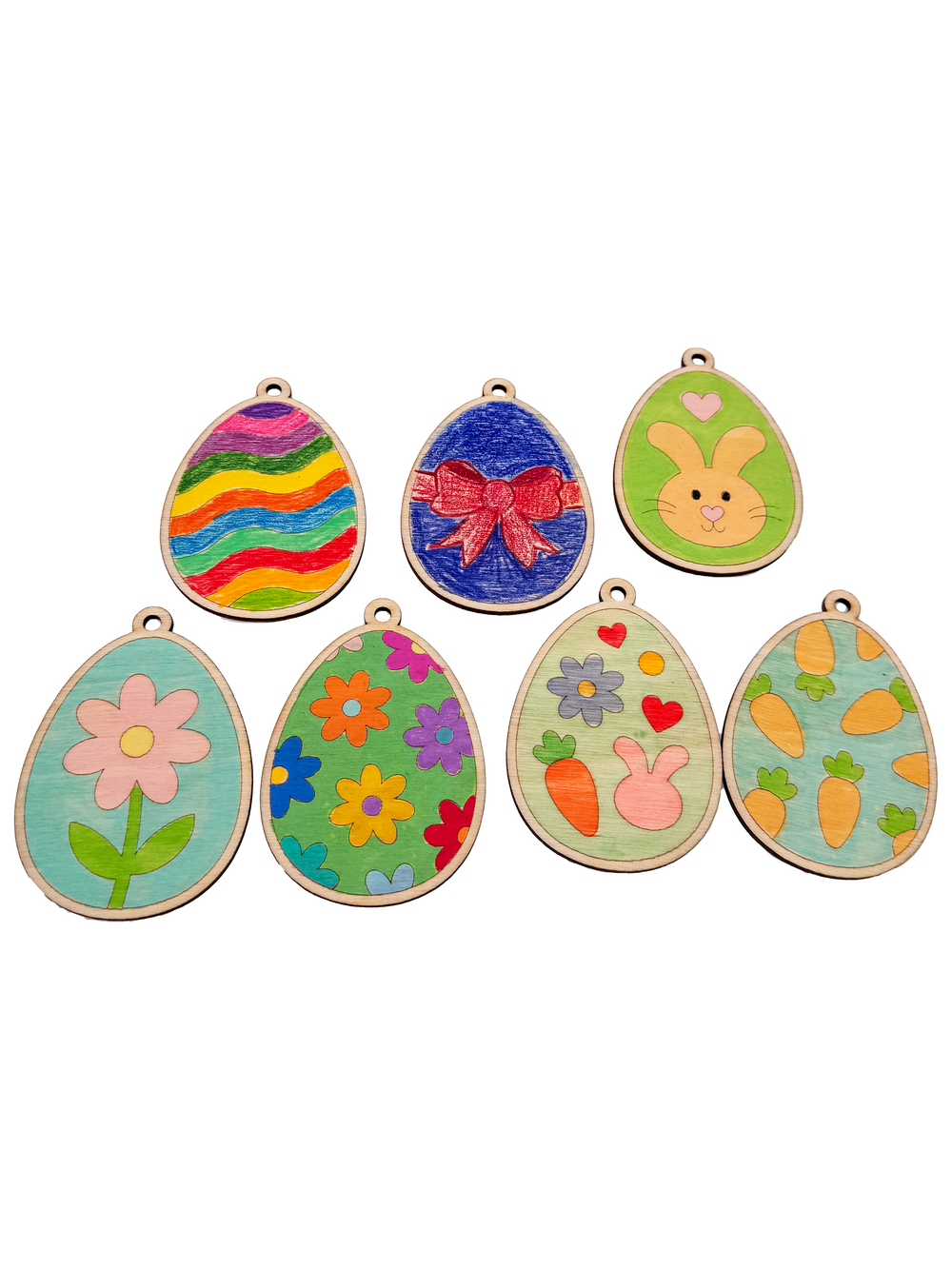 Dřevěné ozdoby k dotvoření – Velikonoční vajíčka